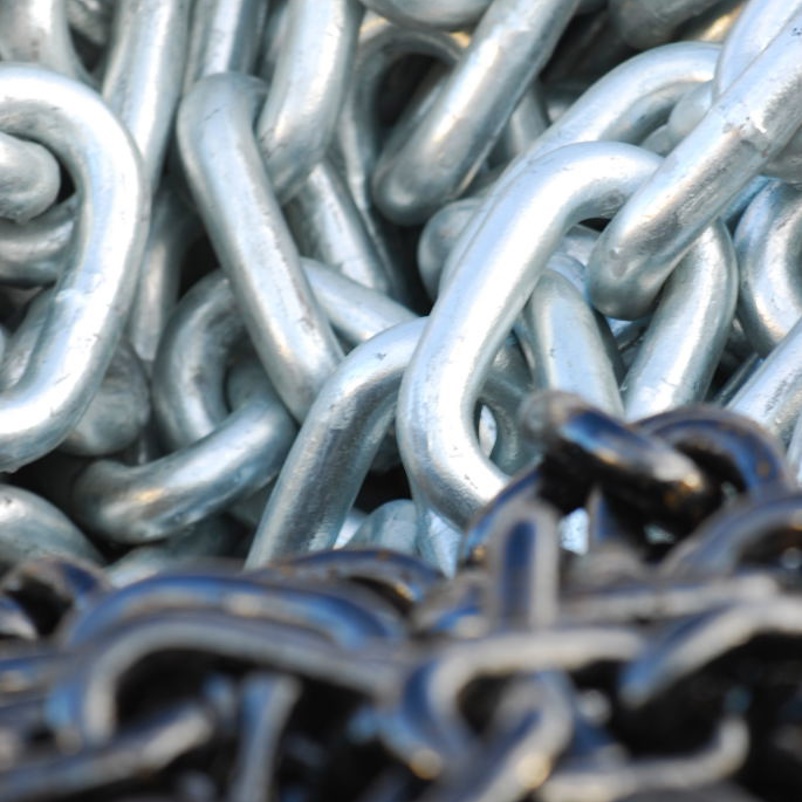 Galvanised open link chain
