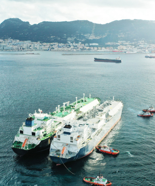 STS transfer at Gibraltar