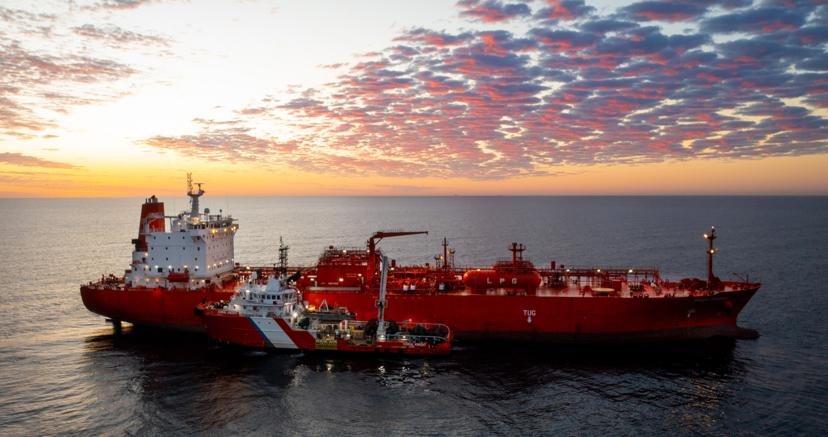 Green Pioneer And The Coral Knight At The Outer Anchorage Of Port Dampier